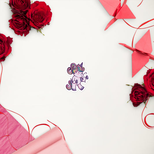 Unicorn gym sticker - small