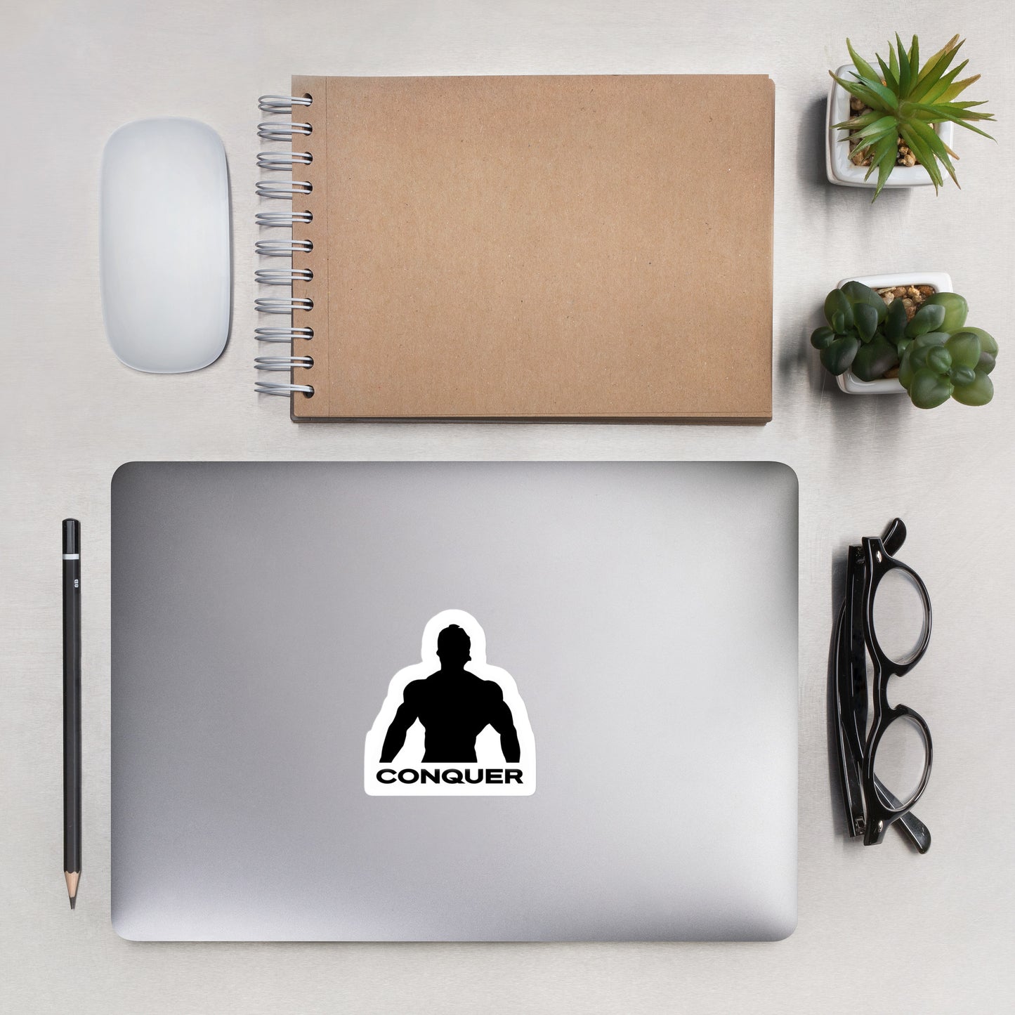 Arnold Schwarzenegger conquer gym sticker - medium