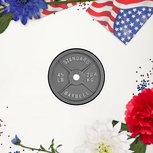 45lb dumbbell gym sticker - large