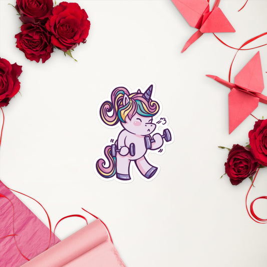 Unicorn gym sticker - large