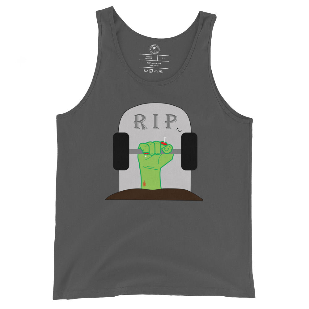 Men's RIPped Zombie Tank Top in Asphalt