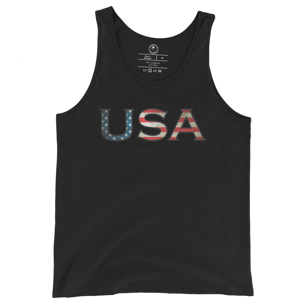 Men's USA Tank Top in Black