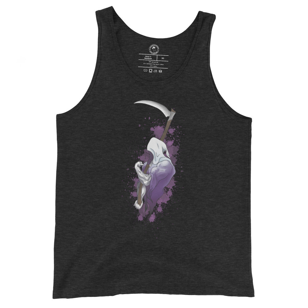 Men's Grip Reaper Tank Top in Charcoal Black Triblend