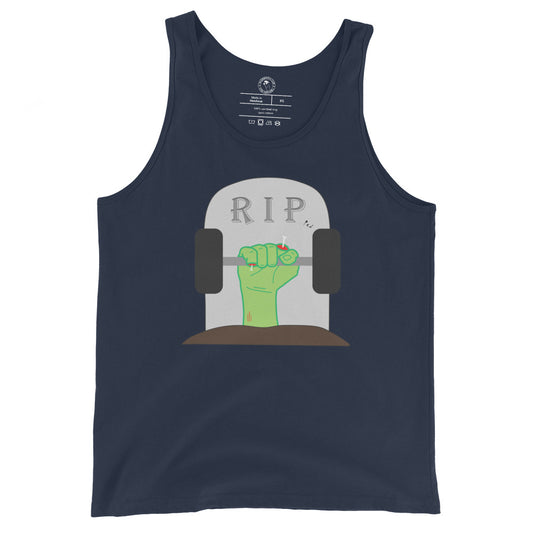 Men's RIPped Zombie Tank Top in Navy