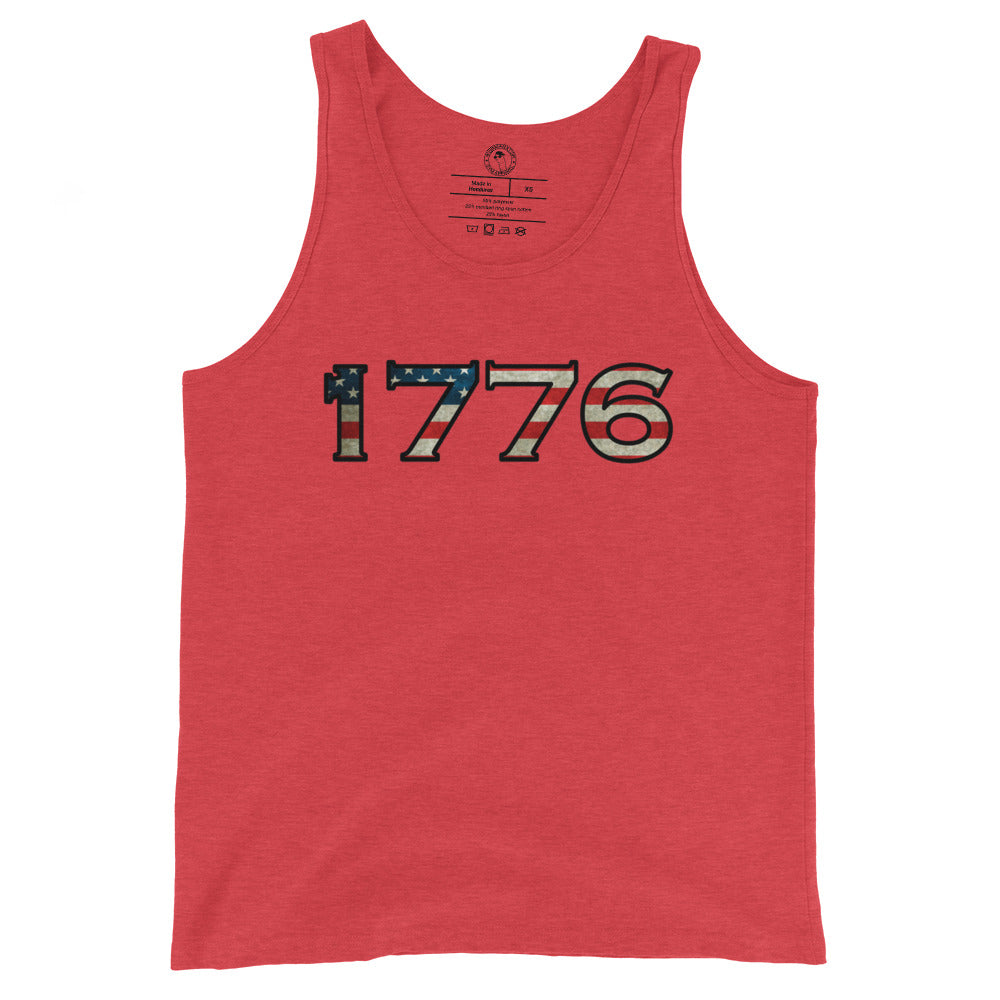 Men's 1776 Tank Top in Red Triblend