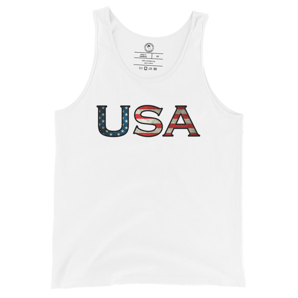 Men's USA Tank Top in White