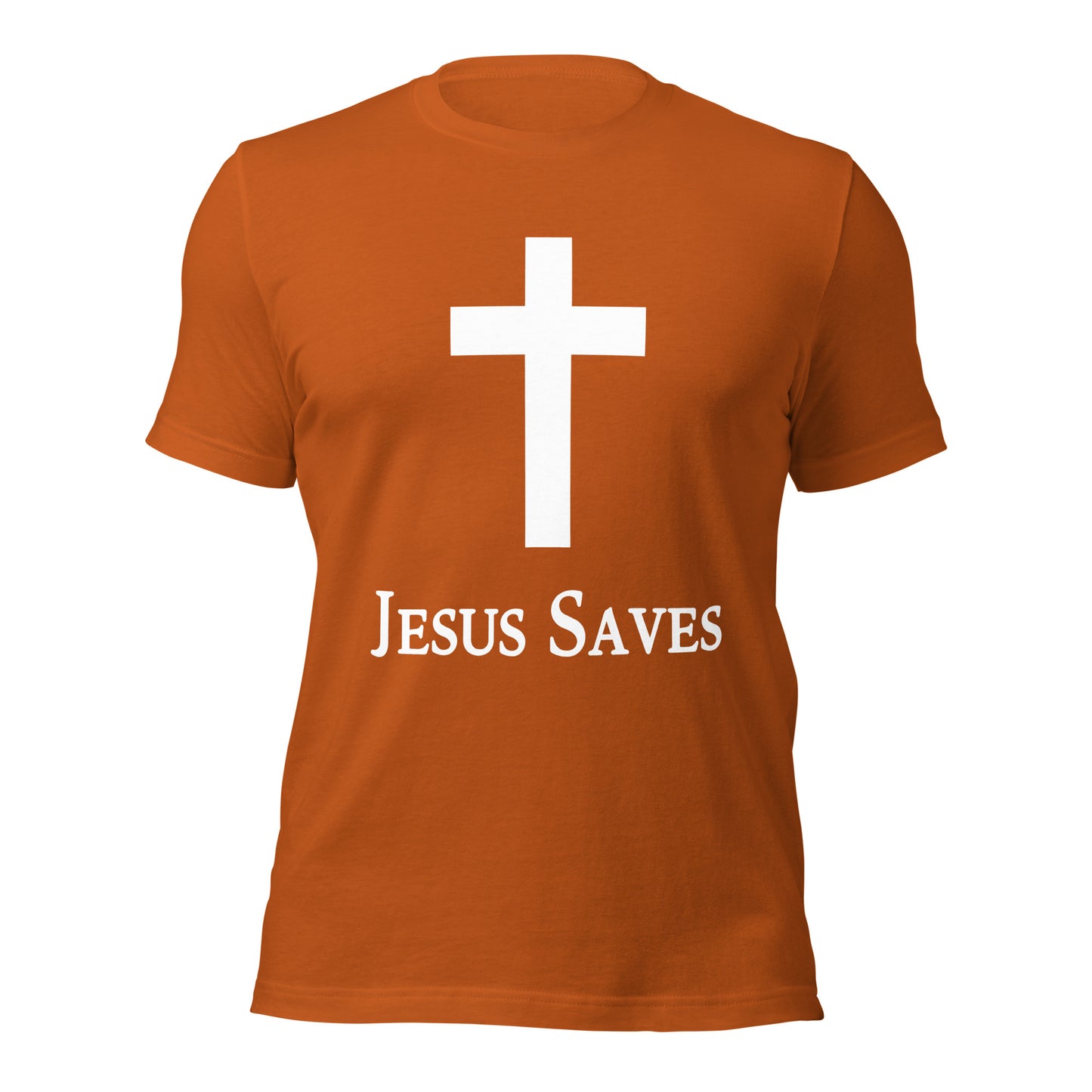 Jesus Saves Christian T-Shirt in Autumn