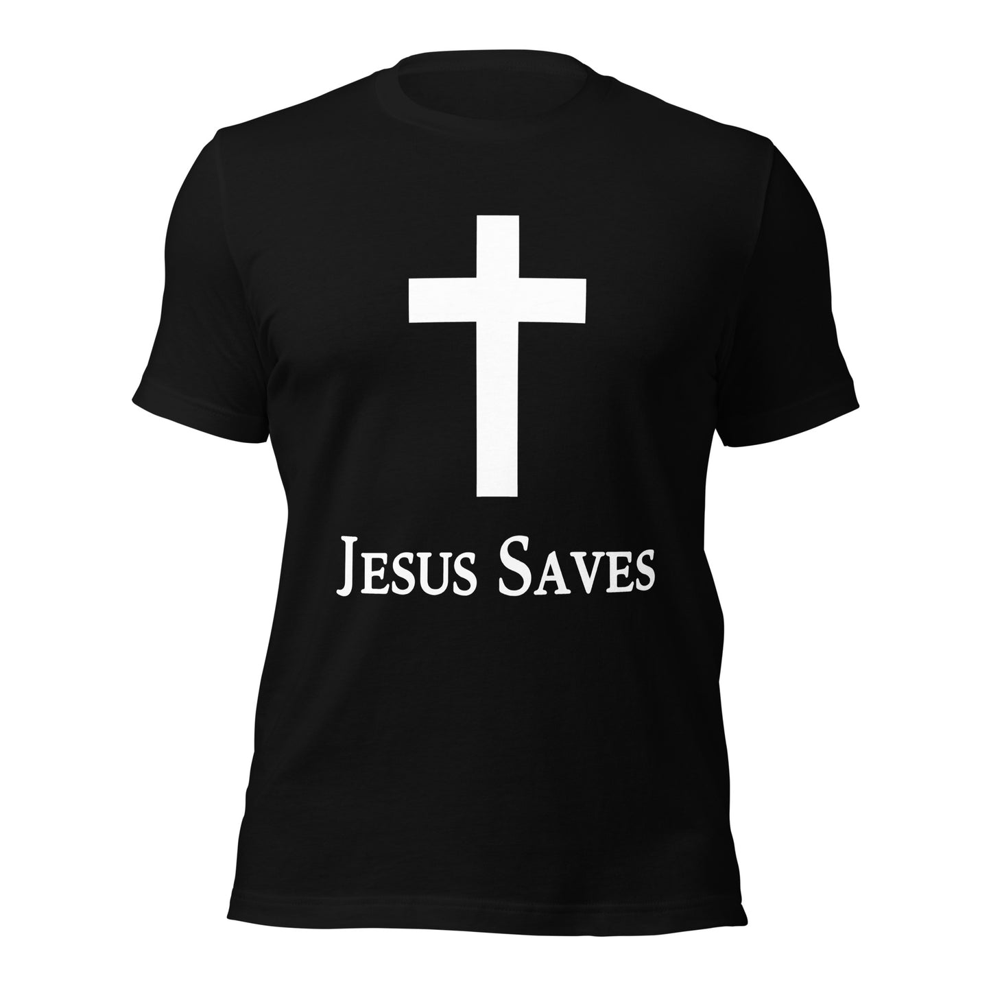 Jesus Saves Christian T-Shirt in Black