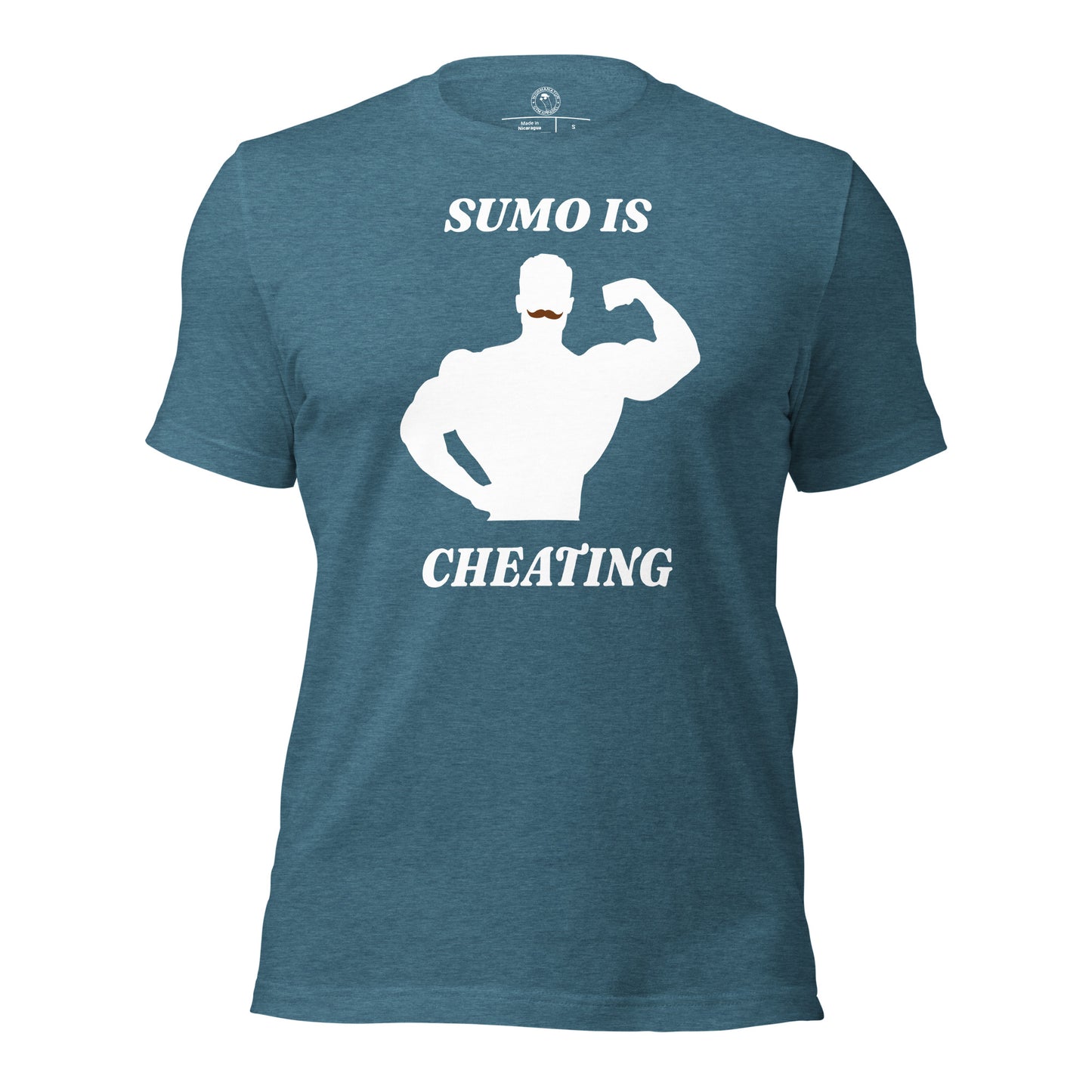 CBum Sumo is Cheating Shirt in Heather Deep Teal