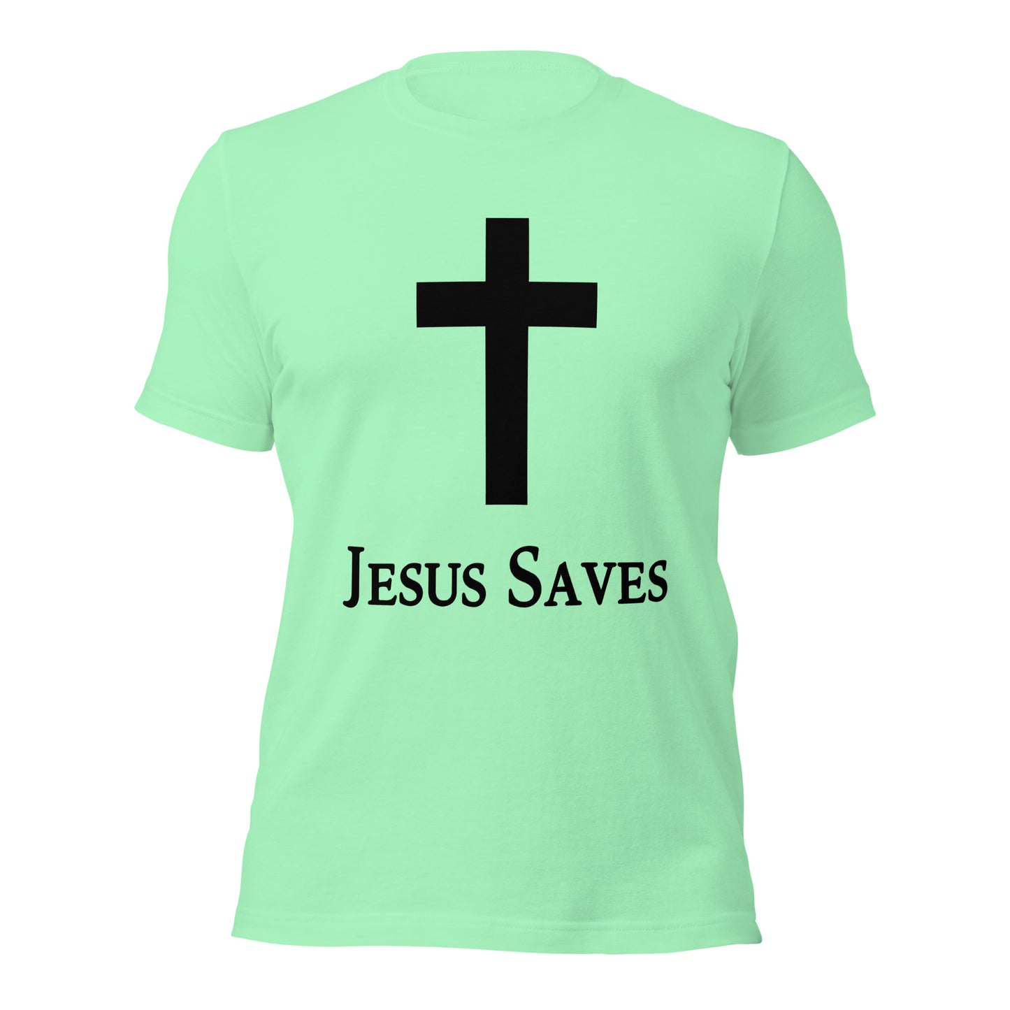 Jesus Saves Christian T-Shirt in Mint Green
