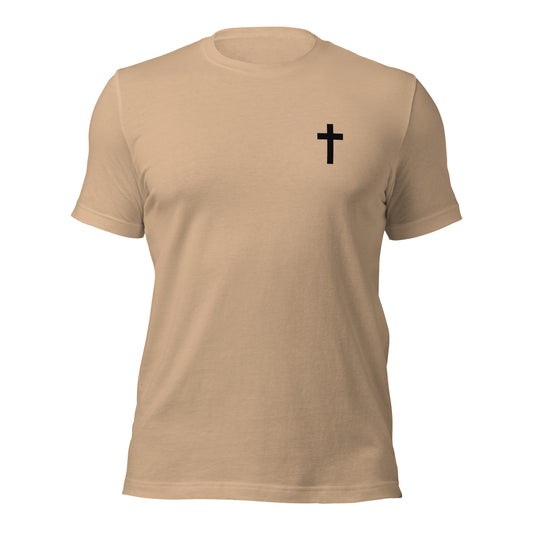 John 3:16 Christian T-Shirt in Tan - Front