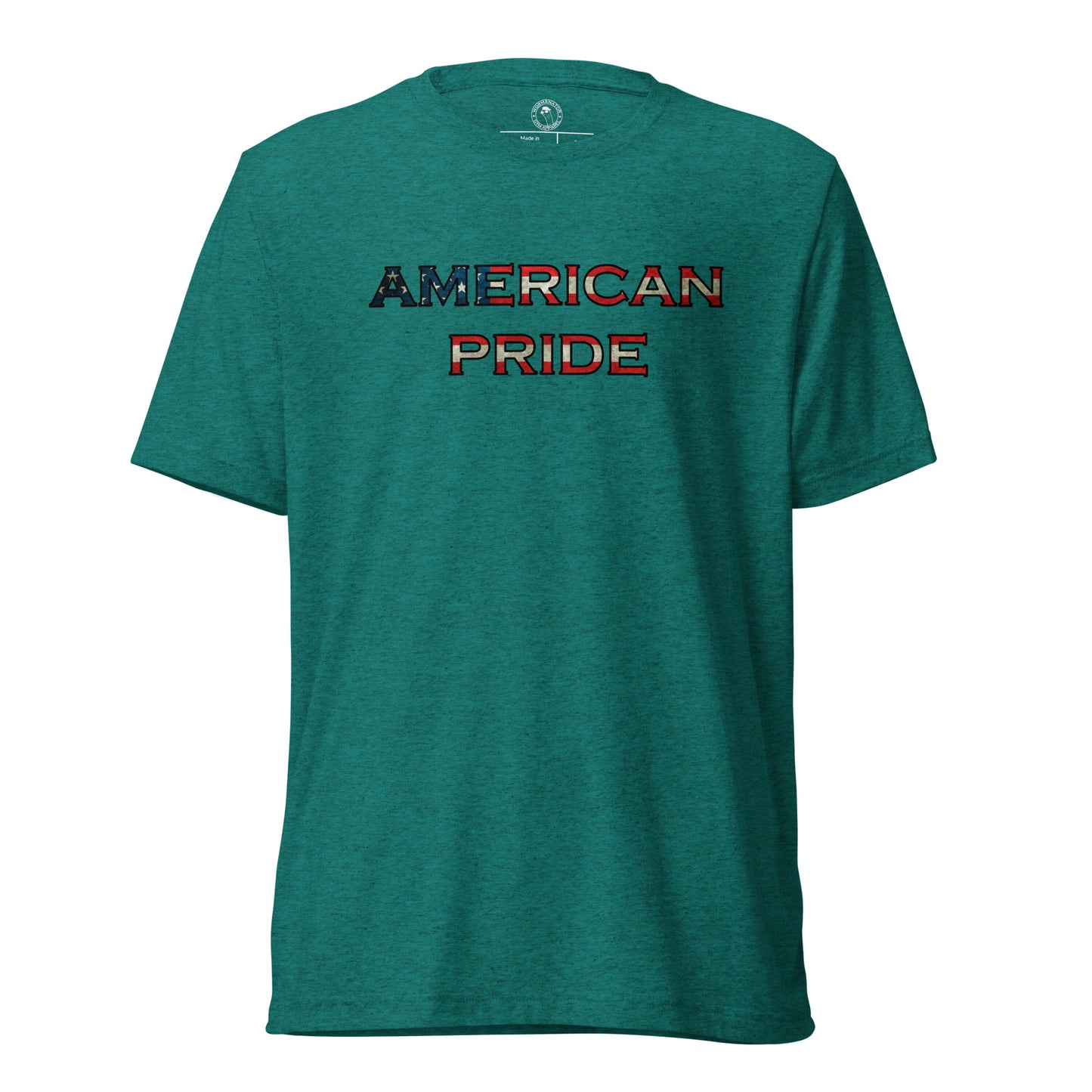 American Pride T-Shirt in Teal Triblend