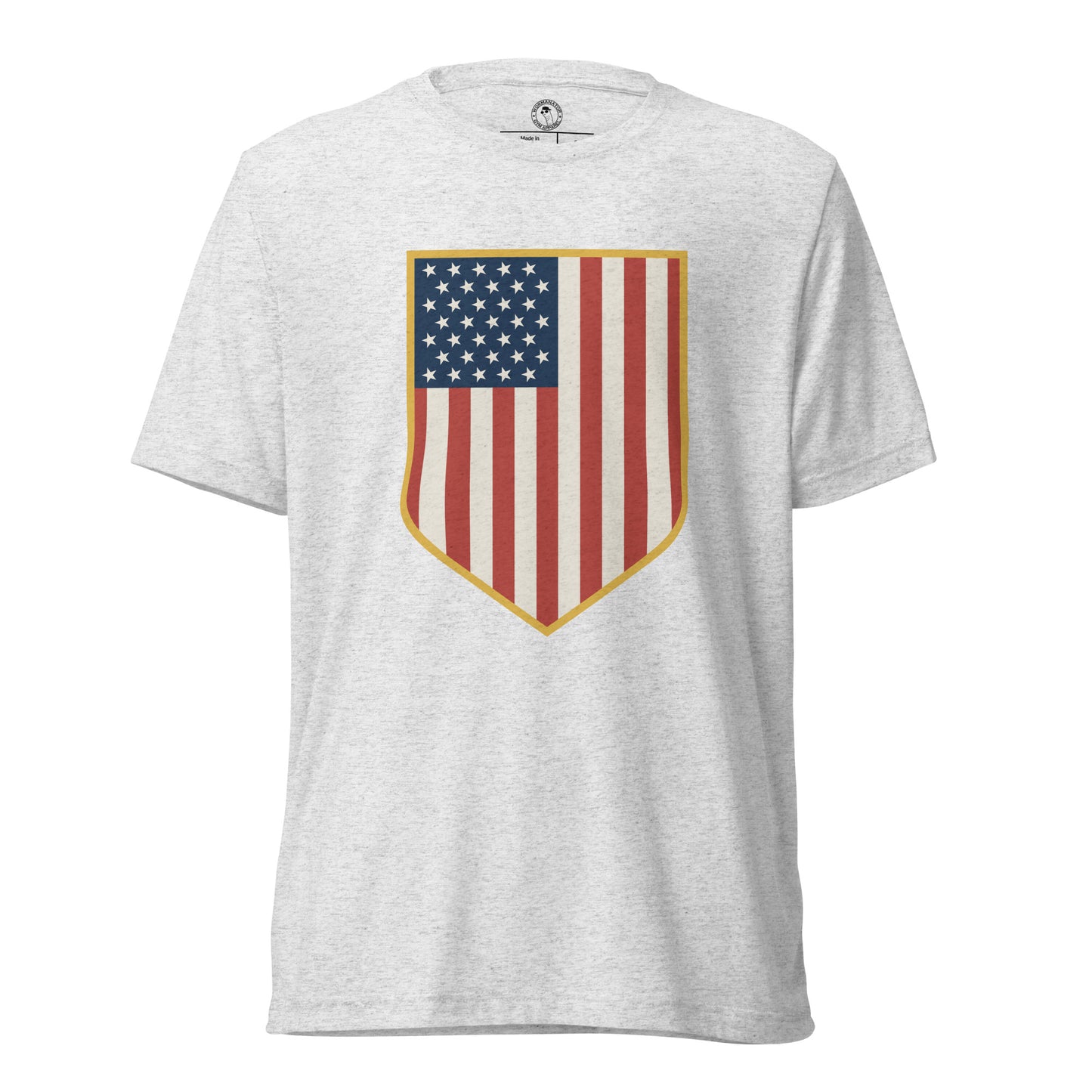 General Patton Shirt in White Fleck Triblend - Front