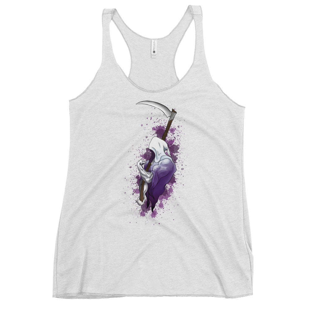 Women's Grip Reaper Racerback Tank in Heather White