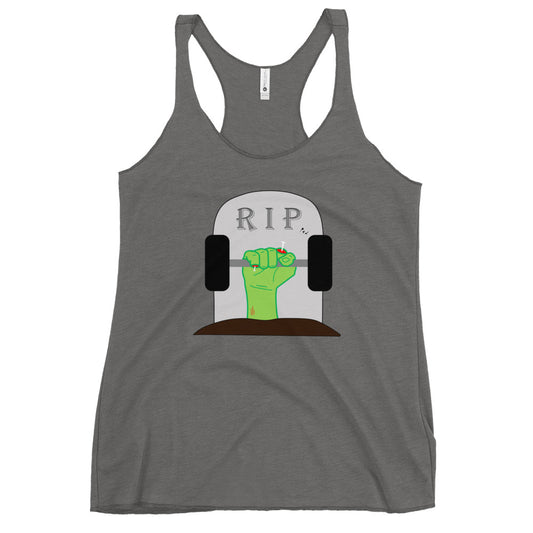 Women's RIPped Zombie Racerback Tank in Premium Heather