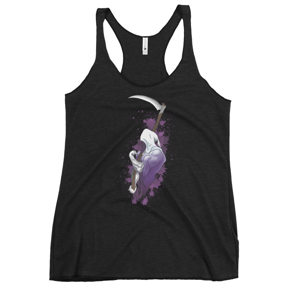 Women's Grip Reaper Racerback Tank in Vintage Black