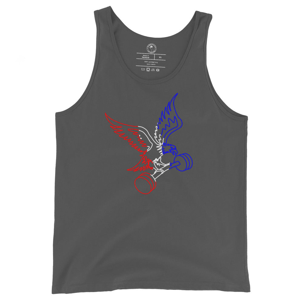 Men's Barbell Eagle Tank Top in Asphalt