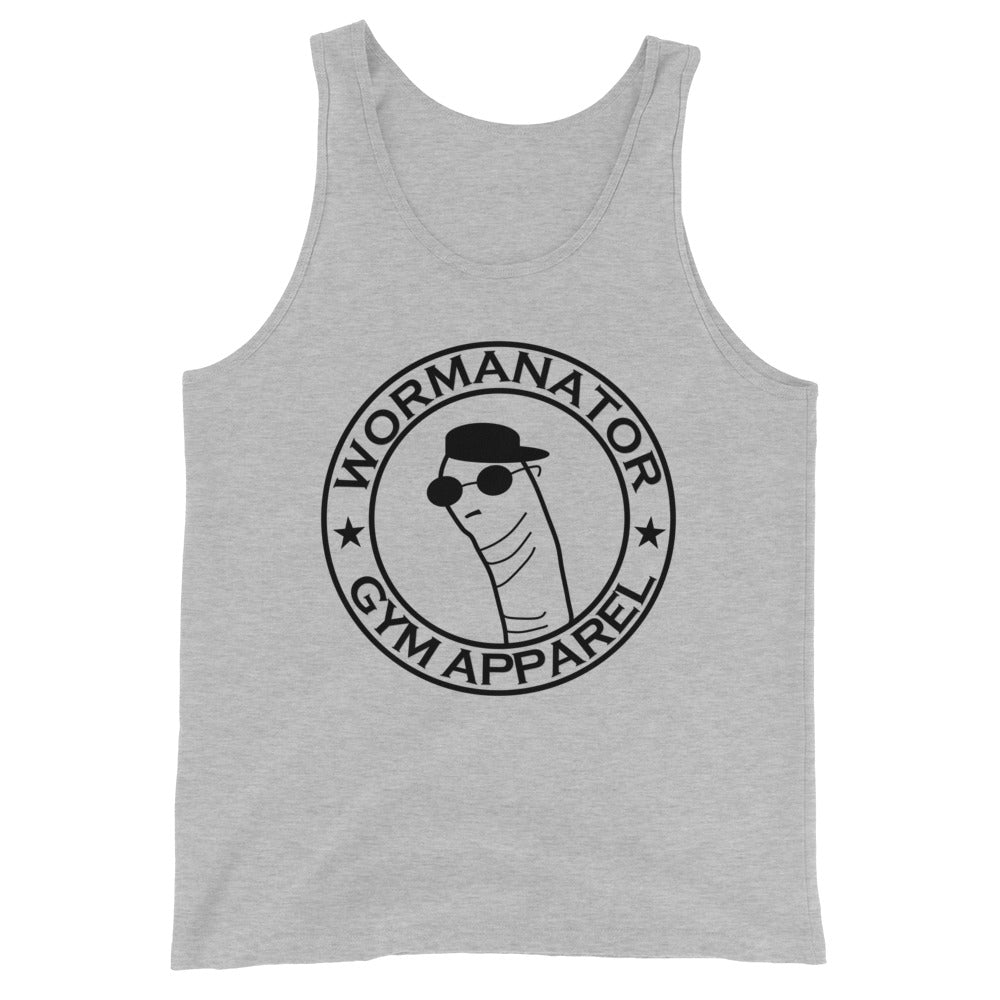 Wormanator Gym Apparel "Worm Logo" Tank Top in Athletic Heather