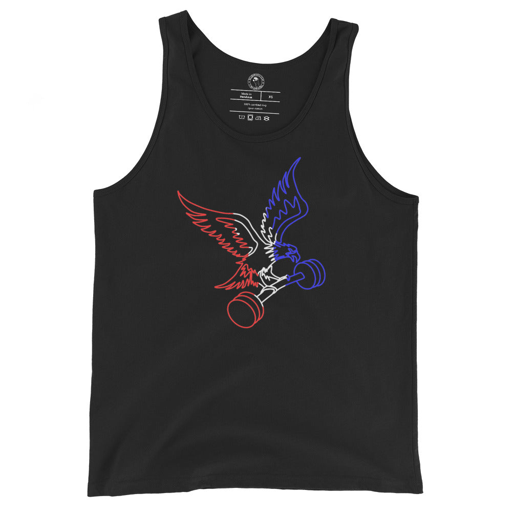 Men's Barbell Eagle Tank Top in Black