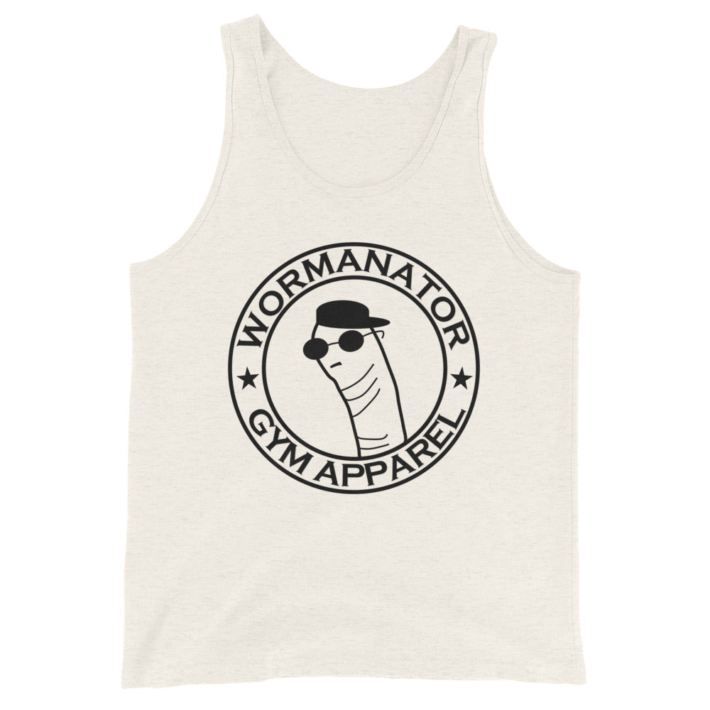 Wormanator Gym Apparel "Worm Logo" Tank Top in Oatmeal Triblend