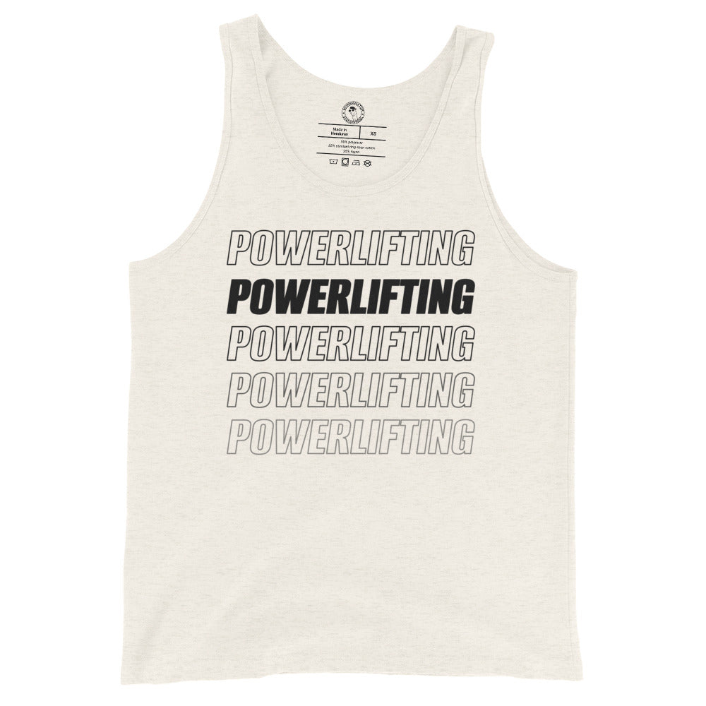 Men's Powerlifting Tank Top in Oatmeal Triblend
