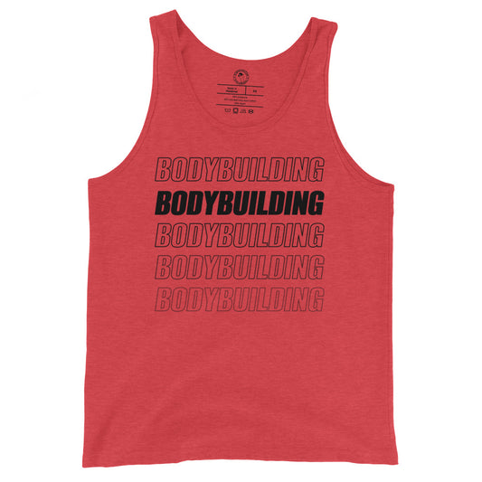 Men's Bodybuilding Tank Top in Red Triblend