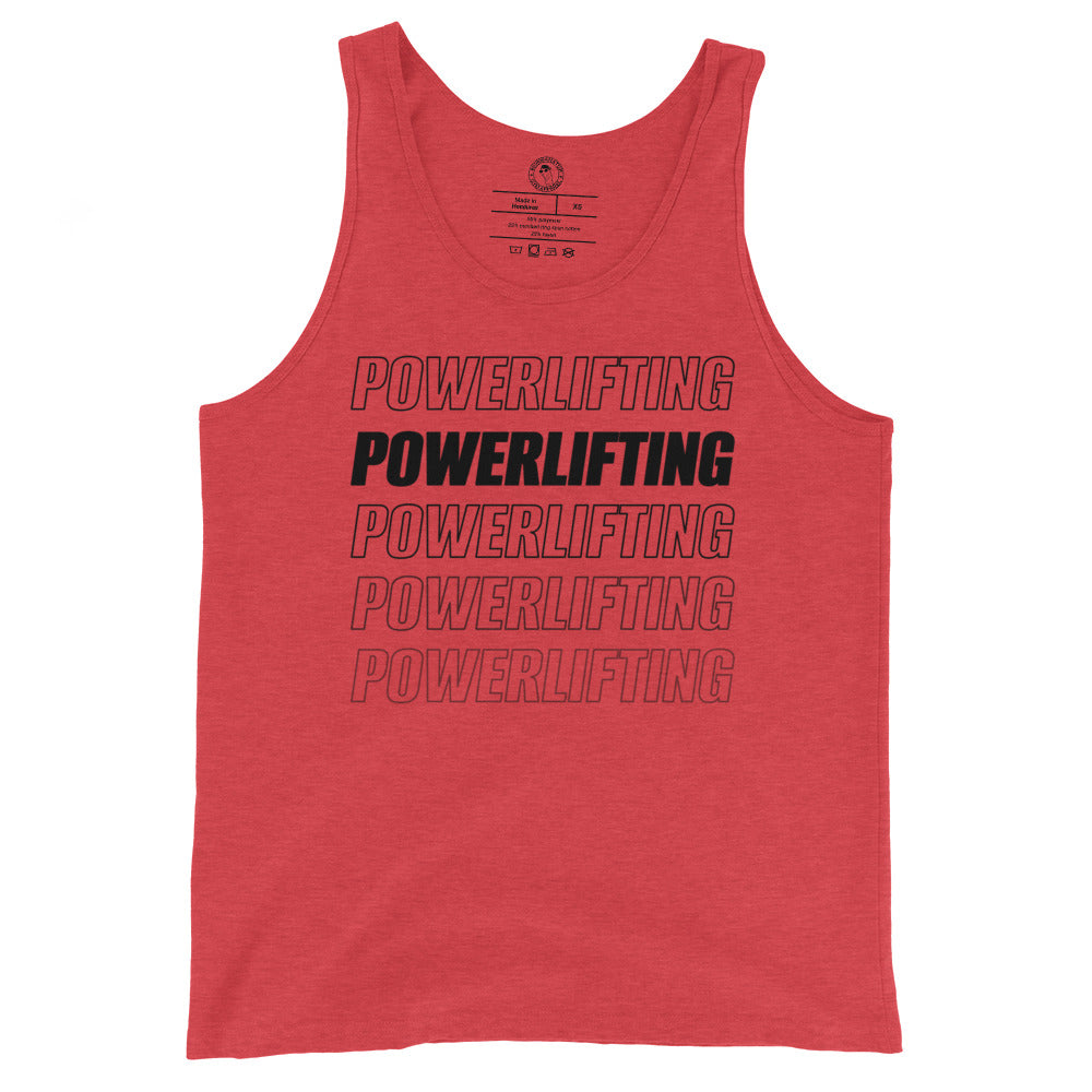 Men's Powerlifting Tank Top in Red Triblend