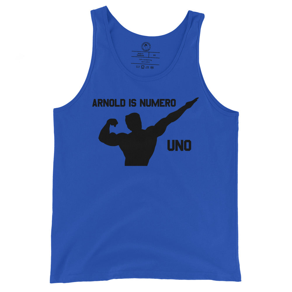 Arnold is Numero Uno Tank Top in True Royal