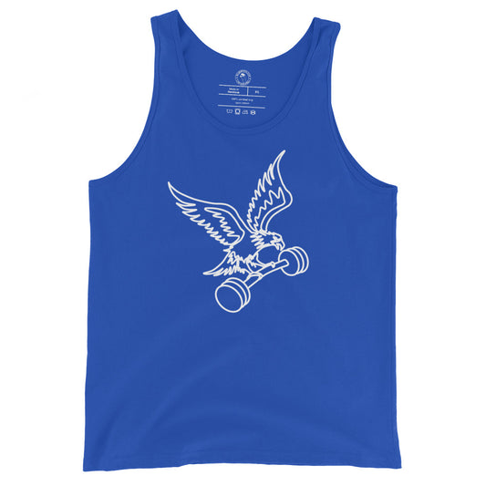 Men's Barbell Eagle Tank Top in True Royal