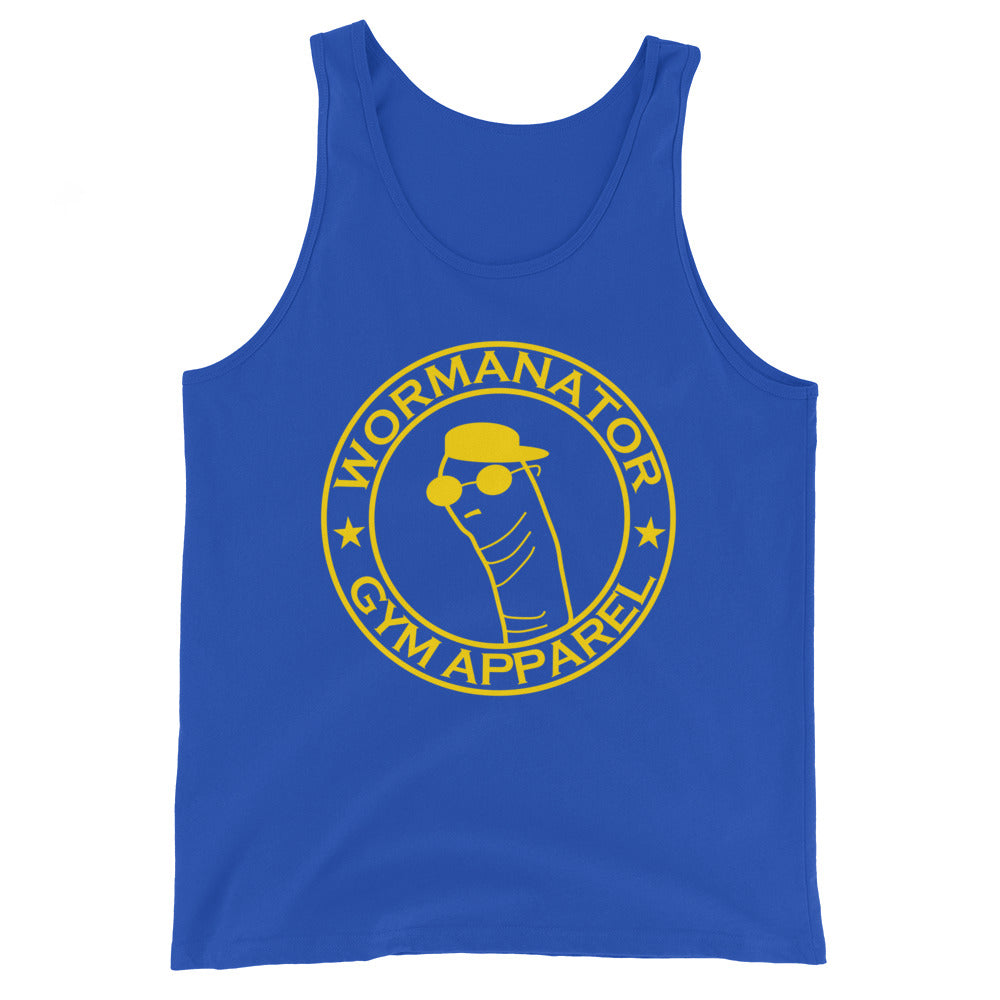 Wormanator Gym Apparel "Worm Logo" Tank Top in True Royal