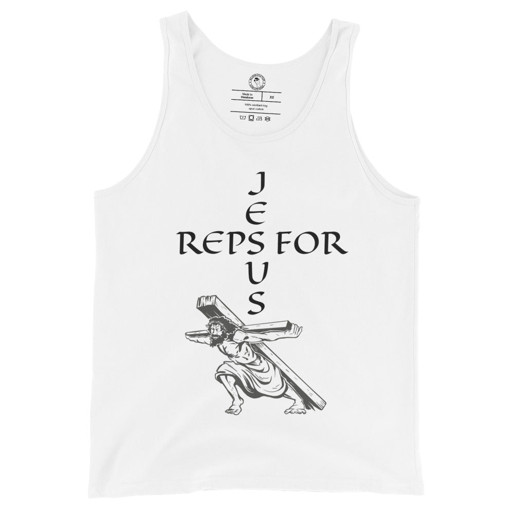 Reps for Jesus Tank Top in White