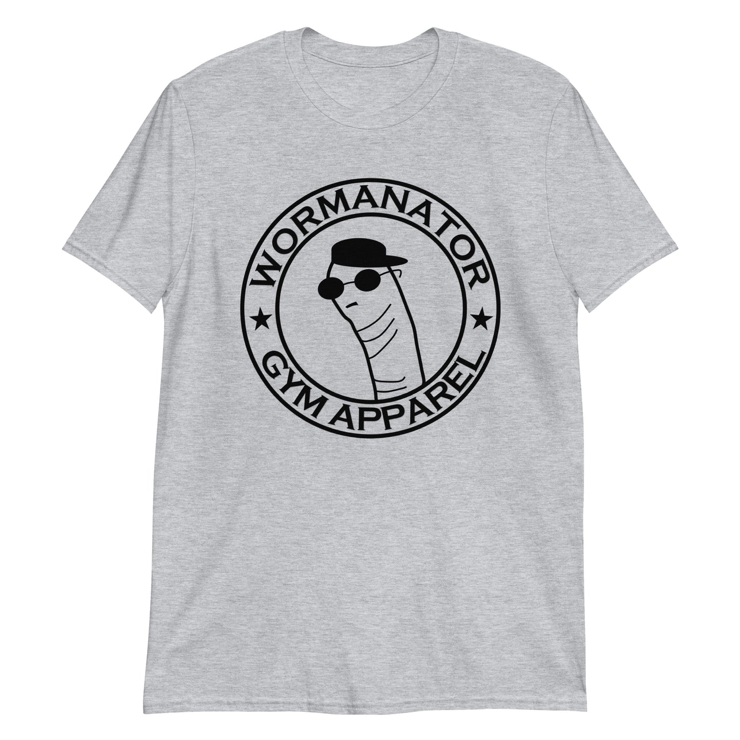 Wormanator Gym Apparel "Worm Logo" Shirt in Sport Grey