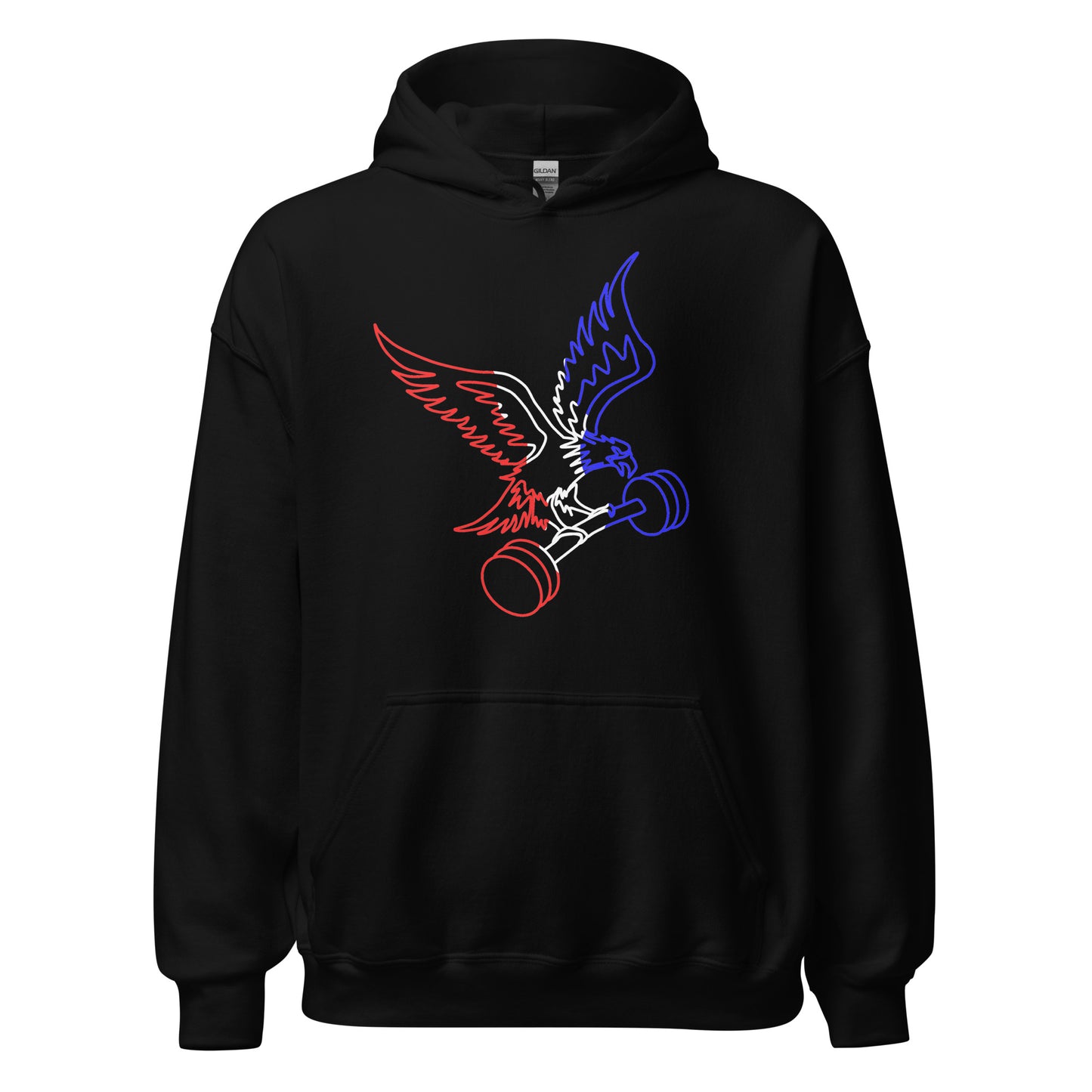 Barbell Eagle Hoodie in Black