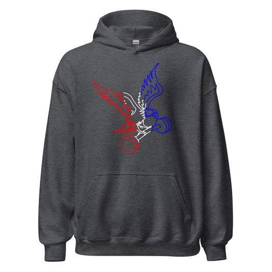 Barbell Eagle Hoodie in Dark Heather