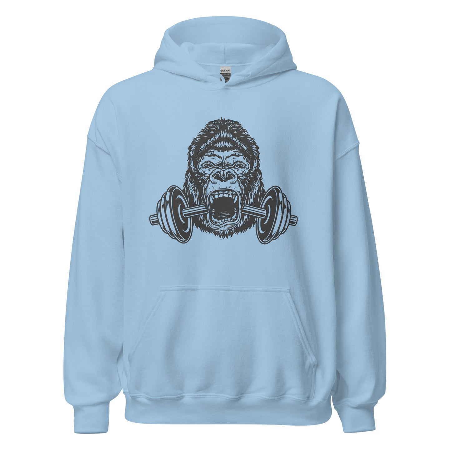 Gorilla Workout Hoodie in Light Blue