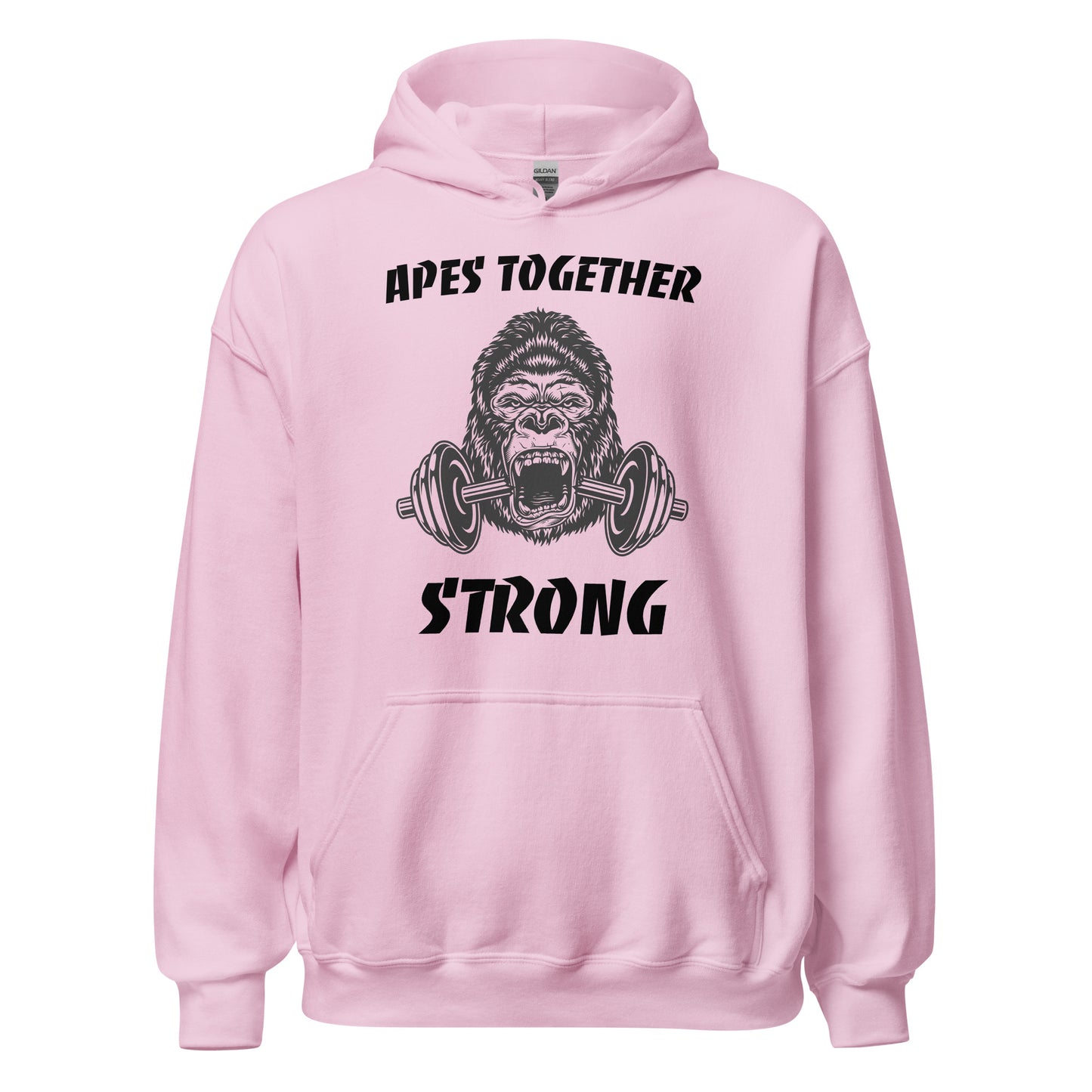 Apes Together Strong Hoodie in Light Pink