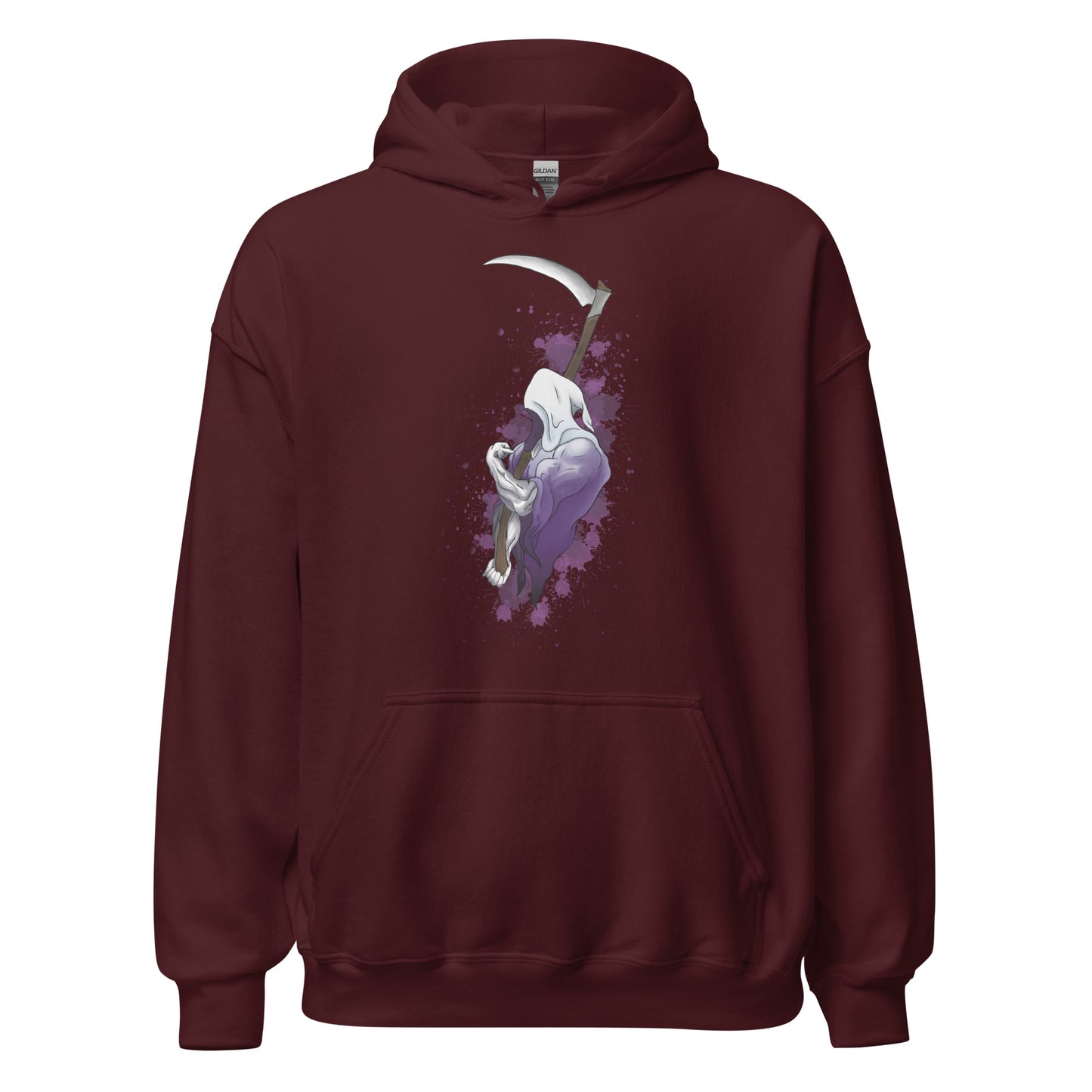 Grip Reaper Hoodie in Maroon