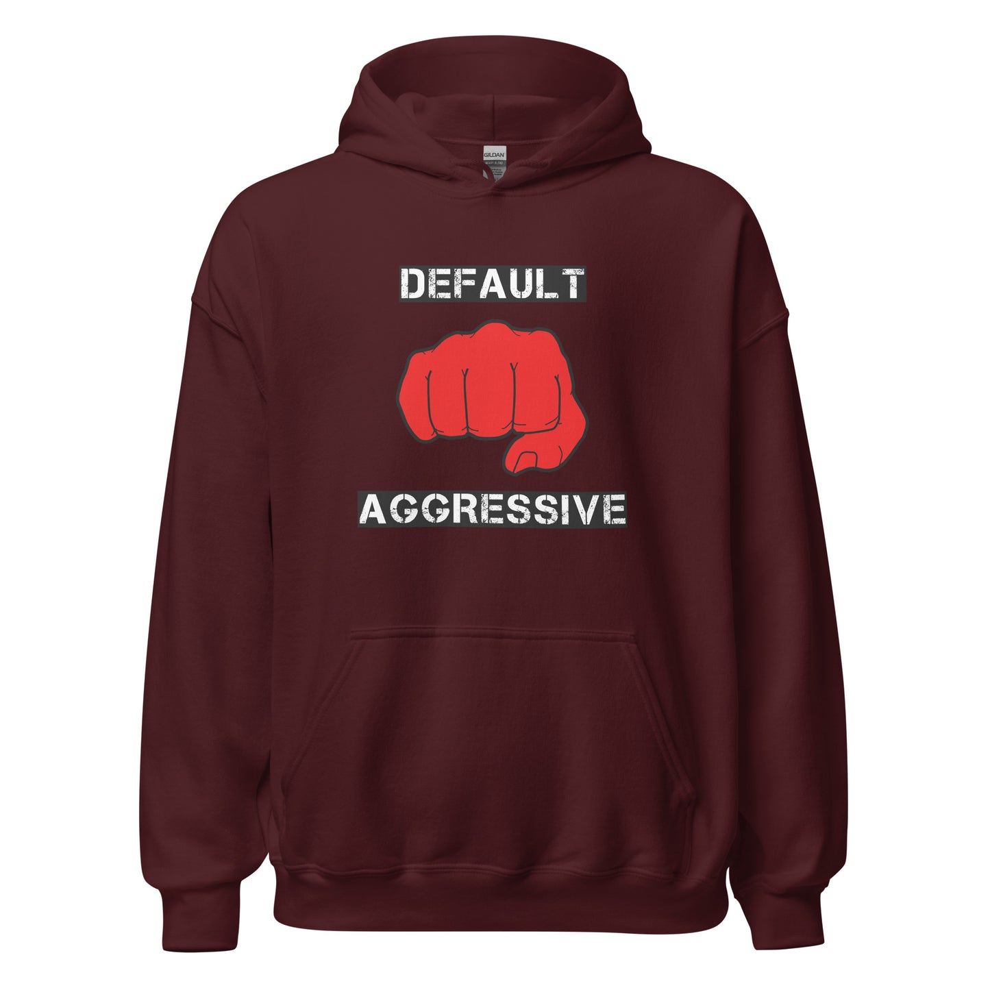 Default Aggressive Hoodie in Maroon