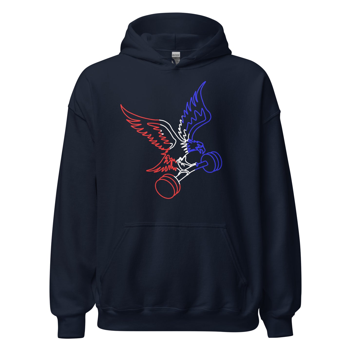 Barbell Eagle Hoodie in Navy