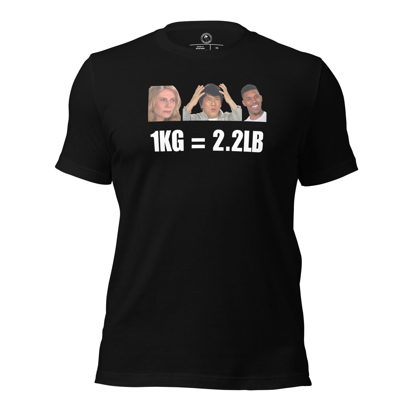 1kg = 2.2lb Powerlifting Conversion Shirt in Black