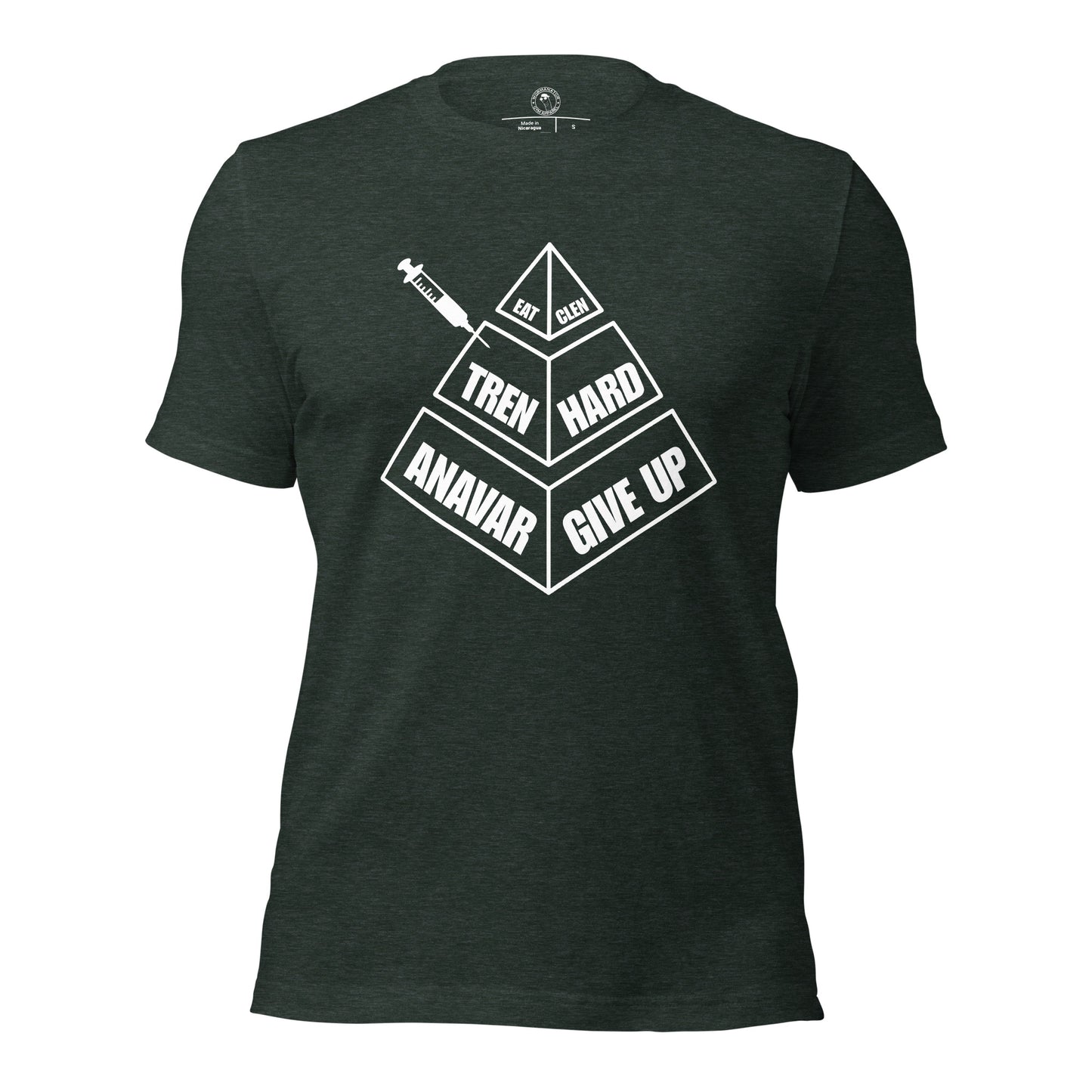Eat Clen Tren Hard Anavar Give Up Shirt in Heather Forest