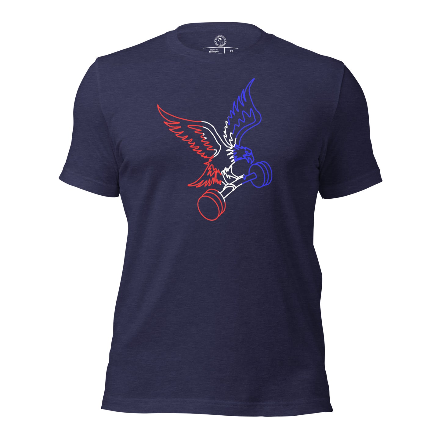 Barbell Eagle Shirt RWB in Heather Midnight Navy