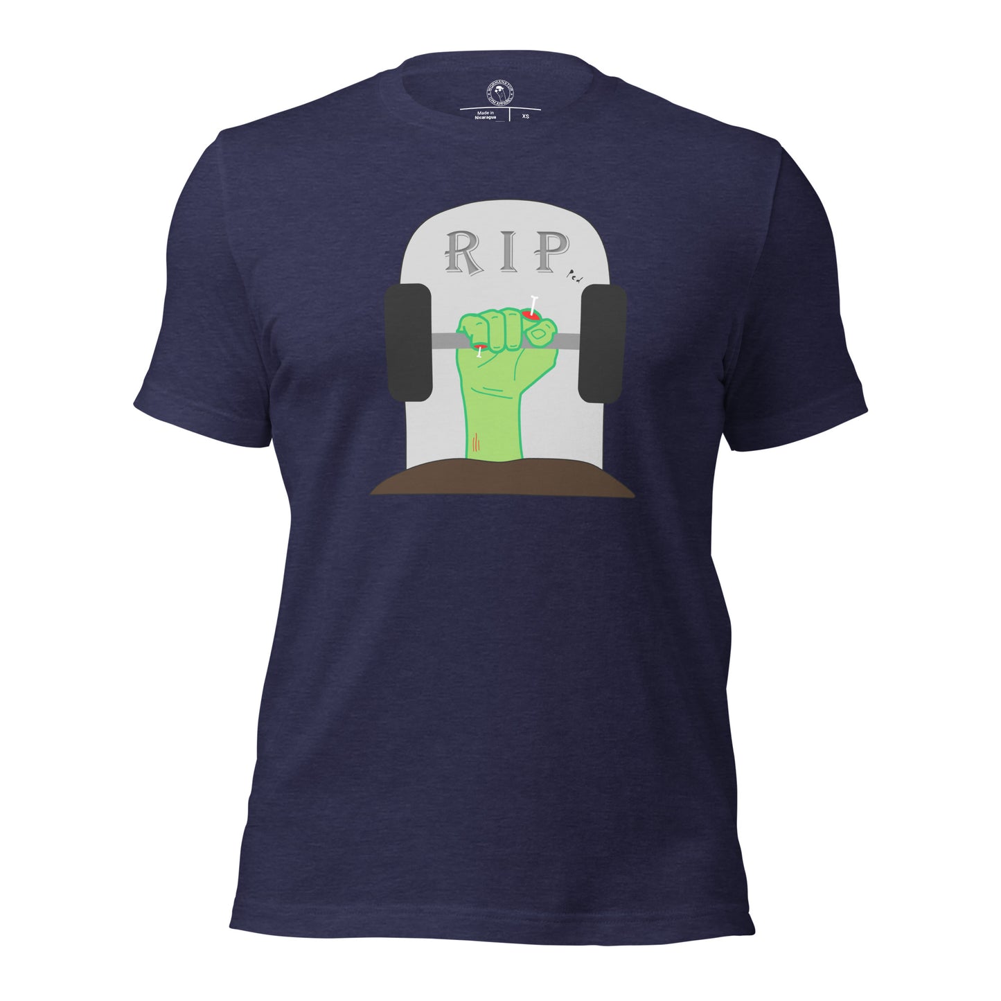 Ripped Zombie Shirt in Heather Midnight Navy