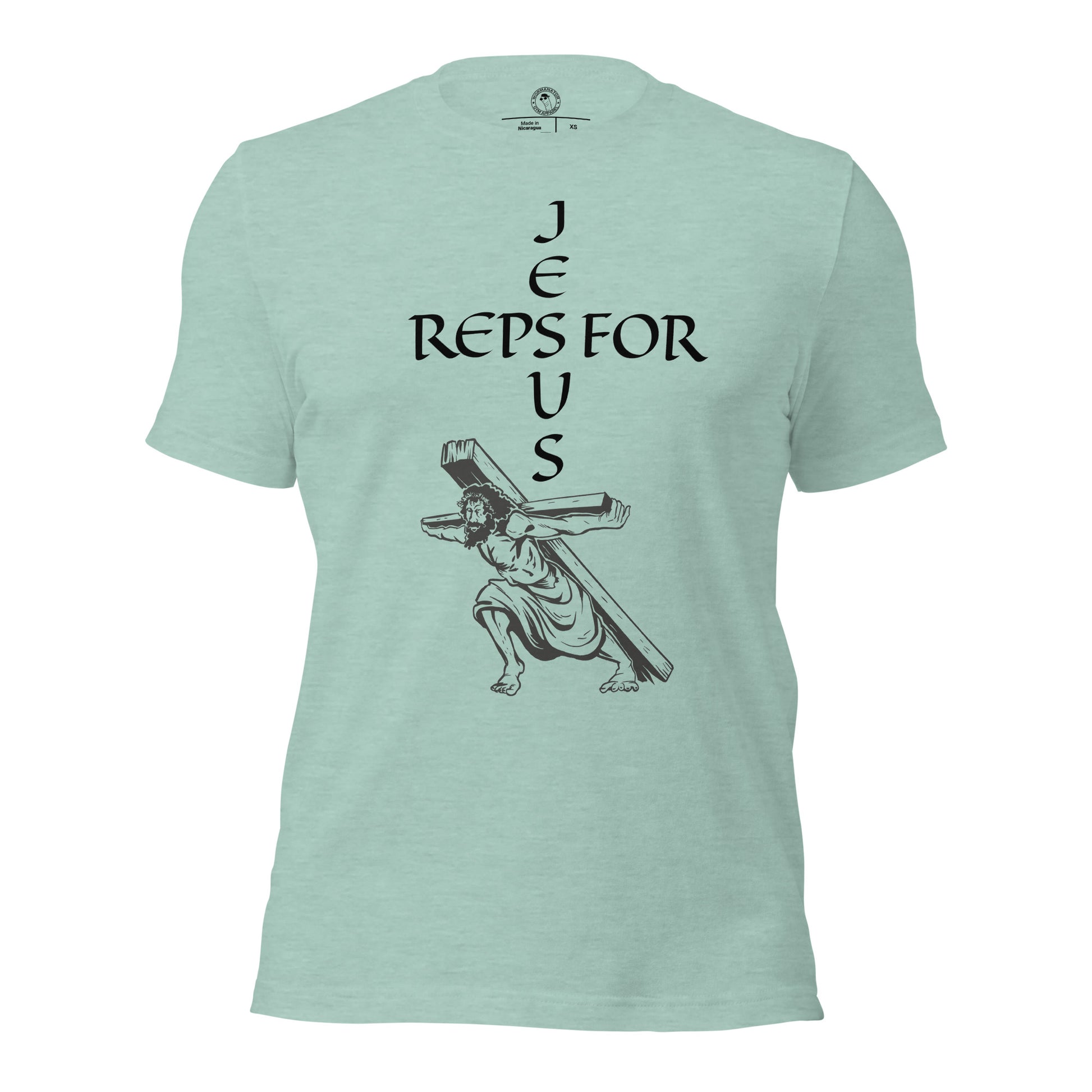 Reps for Jesus Shirt in Heather Prism Dusty Blue