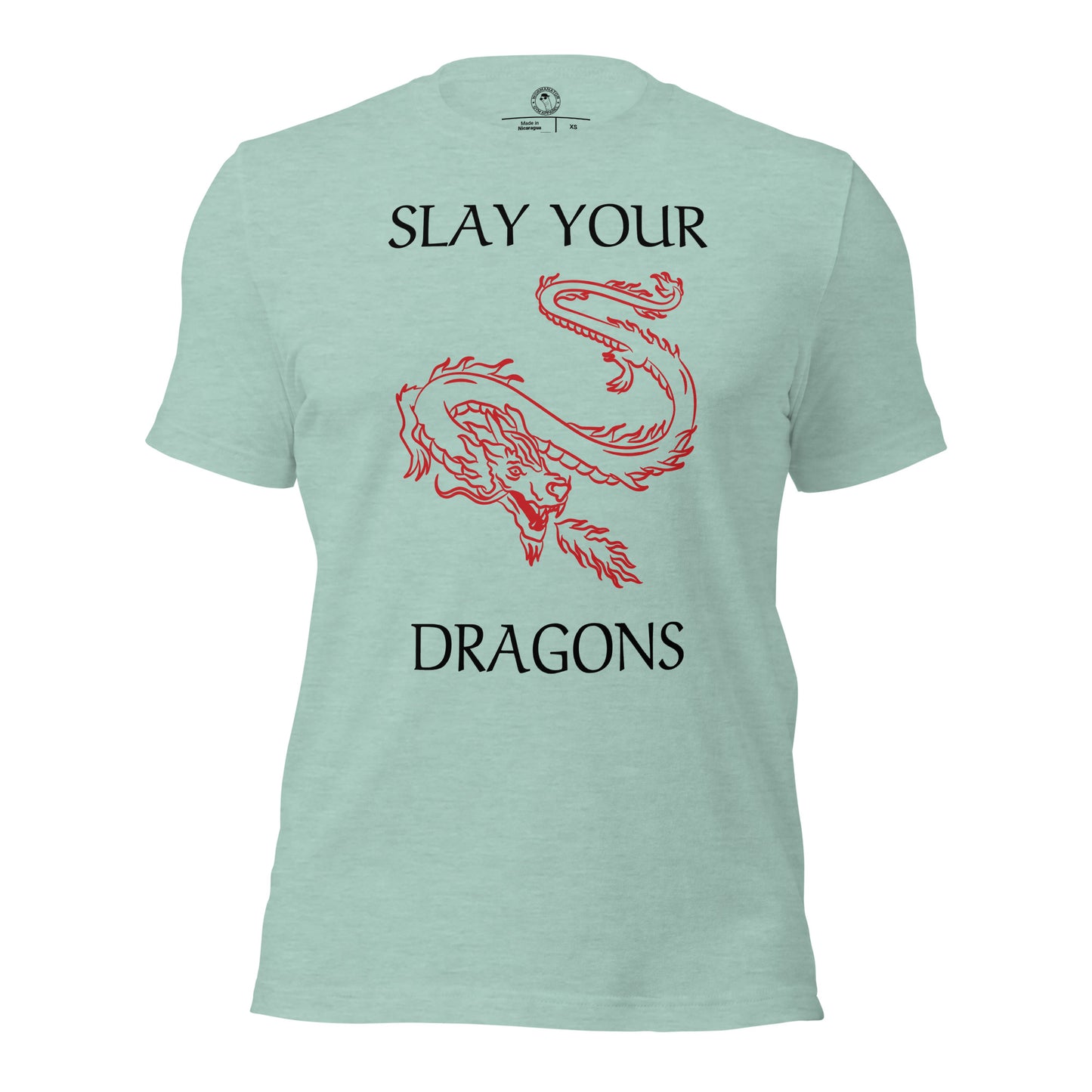 Slay Your Dragons Shirt in Heather Prism Dusty Blue