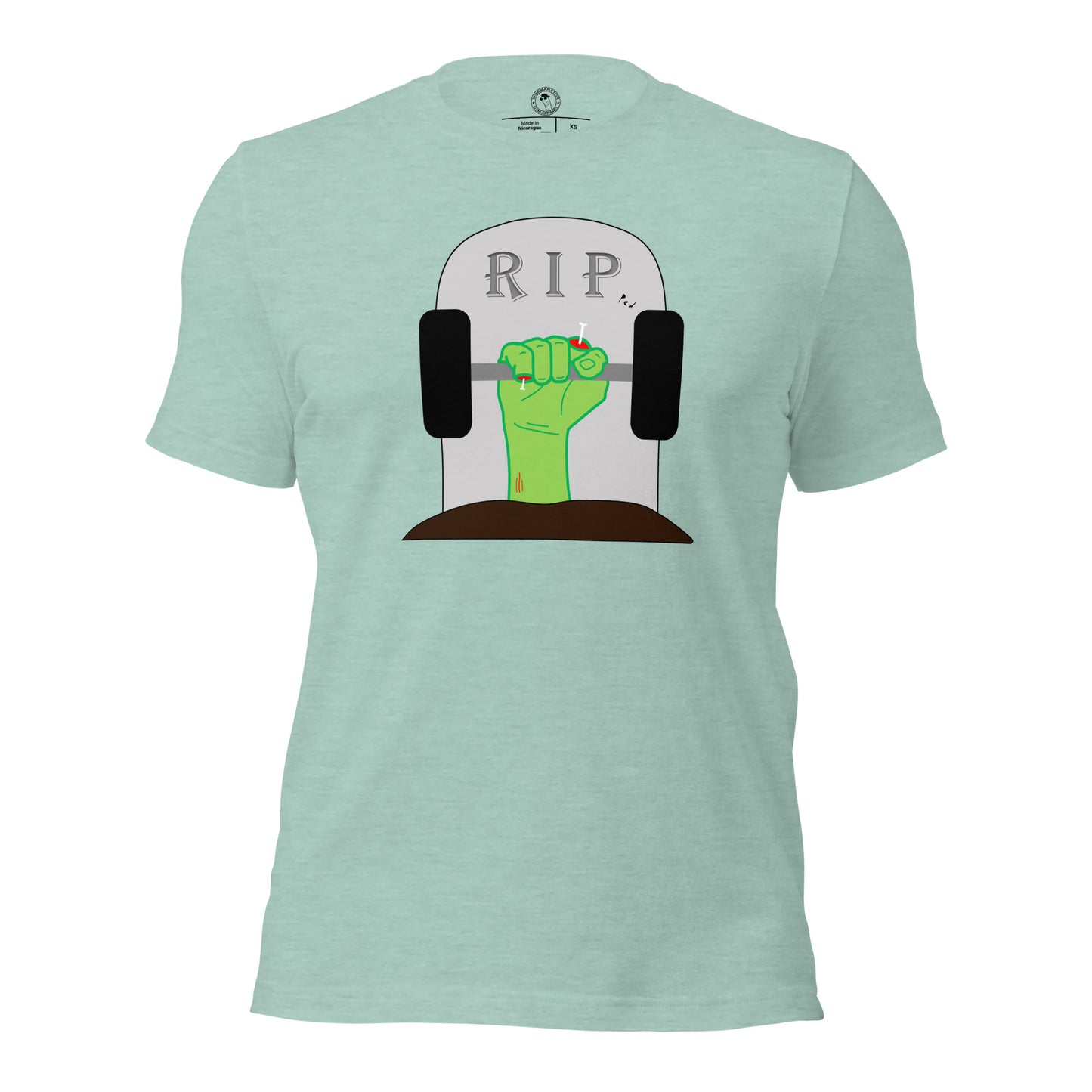 Ripped Zombie Shirt in Heather Prism Dusty Blue