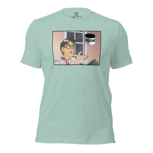 Is This Steroids Meme Shirt in Heather Prism Dusty Blue