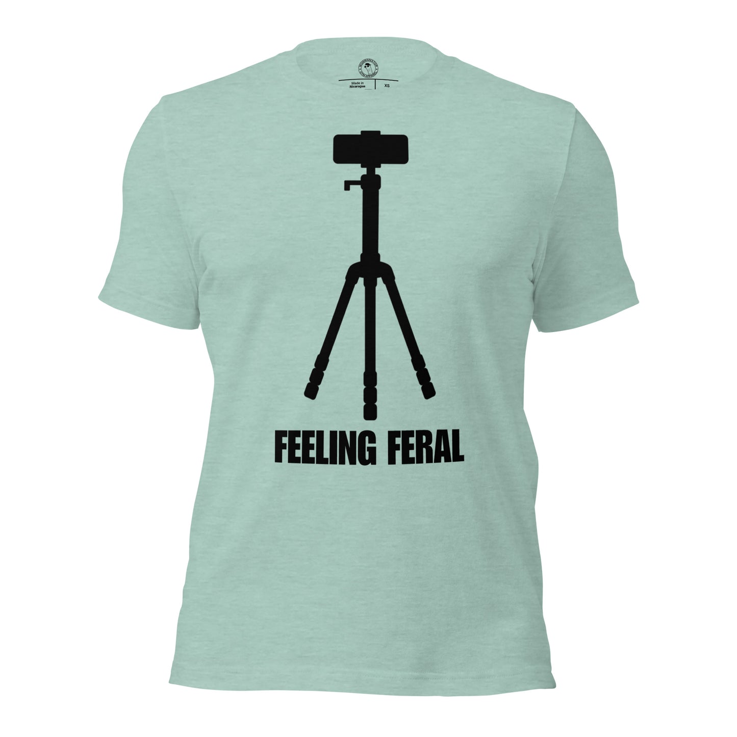 Feeling Feral Gym Shirt in Heather Prism Dusty Blue