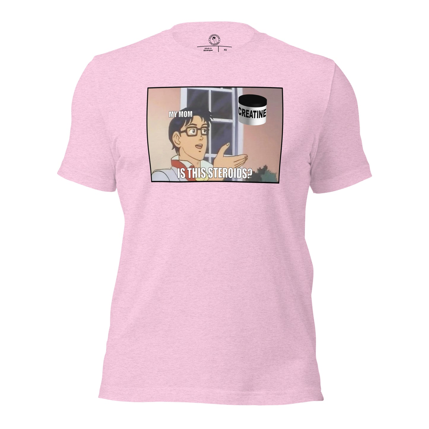 Is This Steroids Meme Shirt in Heather Prism Lilac