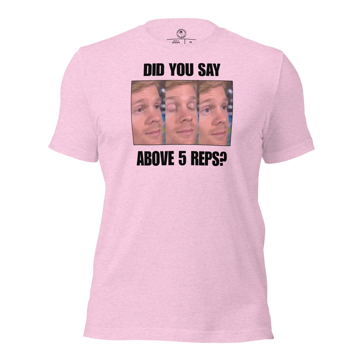 Above 5 Reps is Cardio Shirt in Heather Prism Lilac